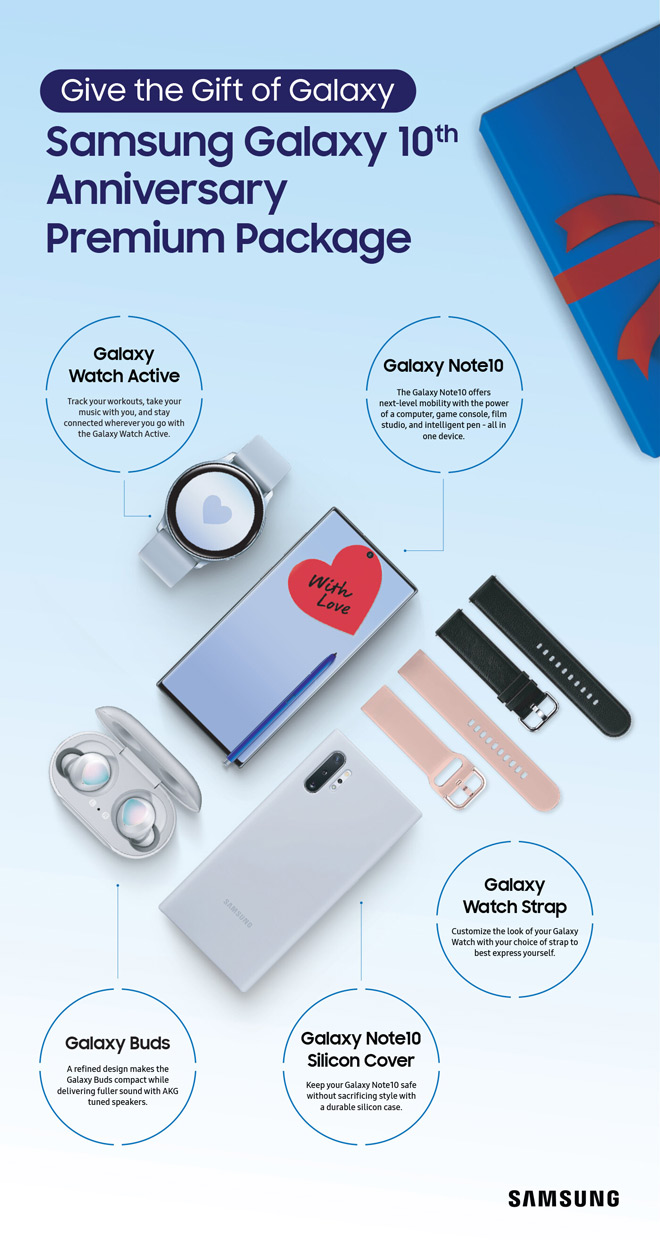 Gói quà tặng cao cấp Samsung Galaxy.