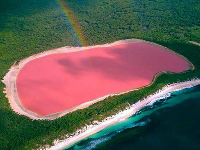 Hồ Hillier, Australia: Màu nước đặc trưng ở đây được cho là sản phẩm của một loại tảo đặc biệt sống trong nước. Nhờ màu sắc khác thường, hồ Hillier đã trở thành điểm du lịch hấp dẫn hàng đầu thế giới.
