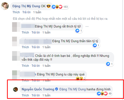 Fan thích thú mỗi khi thấy Midu, Quốc Trường "thả thính" nhau