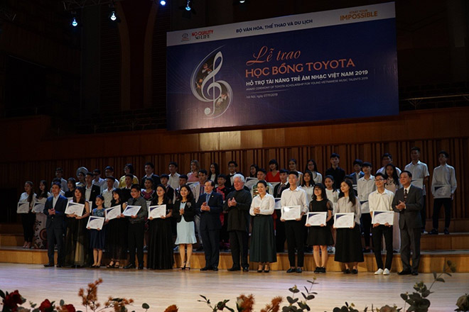 Lễ trao&nbsp;Học bổng Toyota hỗ trợ tài năng trẻ âm nhạc Việt Nam năm 2019