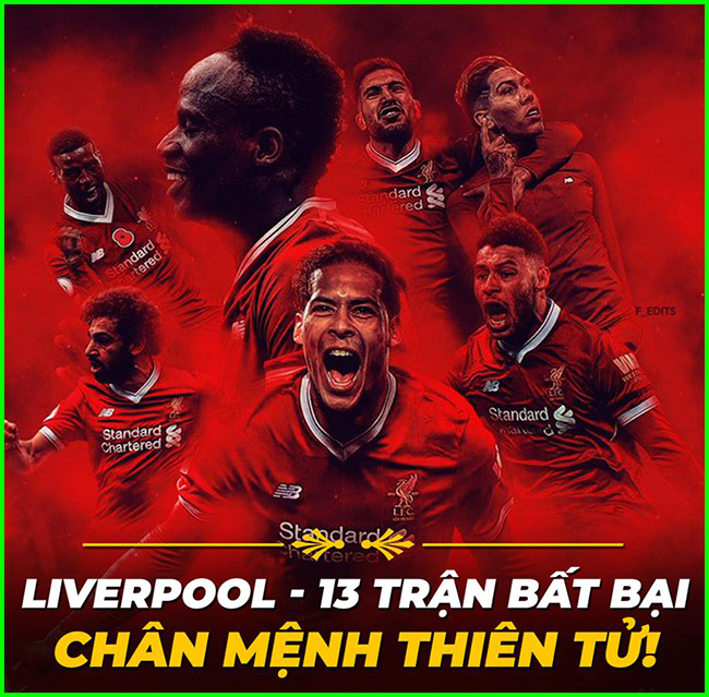 Liverpool đang có 13 trận bất bại liên tiếp ở mùa giải năm nay.