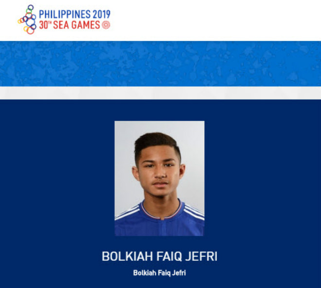 Faiq Bolkiah có tên trong danh sách tại SEA Games 30