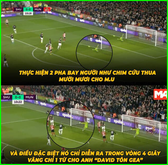 De Gea vẫn thể hiện khả năng &#34;gánh team&#34; như thường ngày.