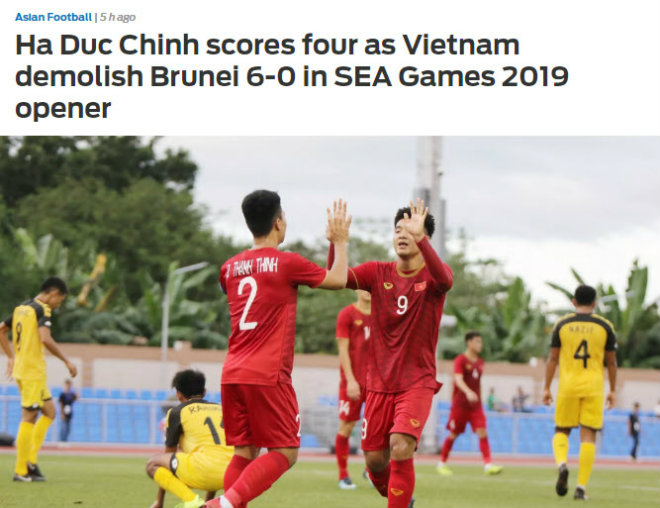 Tờ Fox Sports Asia đưa tin Việt Nam thắng trận