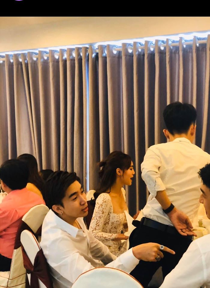 Nình Dương Lan Ngọc và "bạn trai tin đồn" Chi Dân ăn mặc cùng tông xuất hiện trong tiệc cưới một người bạn thân của nữ diễn viên.