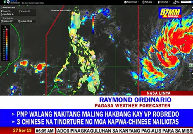 Hình ảnh cơn bão sắp tràn vào Philippines