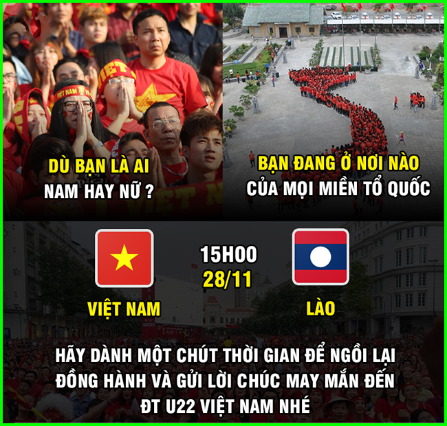 Cùng cổ vũ tình thần cho U22 Việt Nam săn vàng SEA Games.