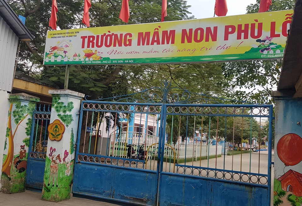 Trường Mầm non Phù Lỗ, nơi xảy ra sự việc