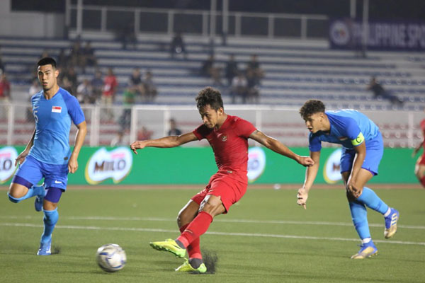 Trực tiếp bóng đá U22 Indonesia - U22 Singapore: Căng thẳng những phút cuối (Hết giờ) - 4