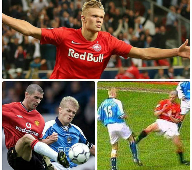 Alf-Inge Haaland - cha của Erling Haaland thời còn khoác áo Man City từng bị huyền thoại MU Roy Keane đạp gãy chân