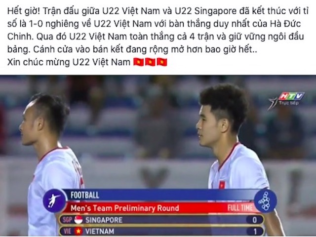 U22 Việt Nam hạ U22 Singapore tại SEA Games 30, dân mạng nghĩ gì?
