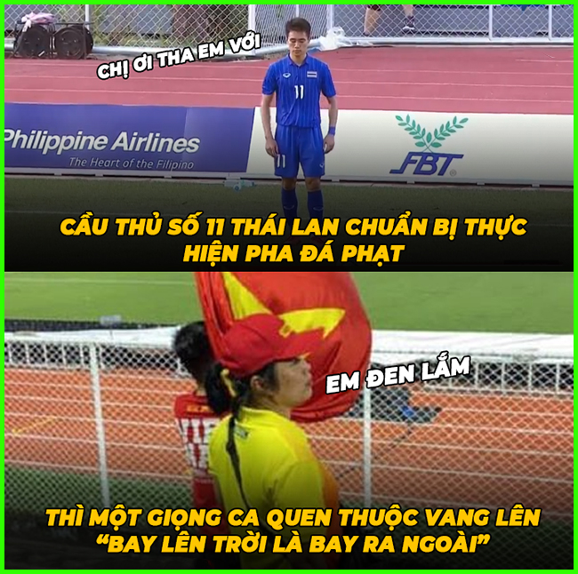 Kịch bản quen thuộc khi cầu thủ Thái Lan chuẩn bị sút phạt.