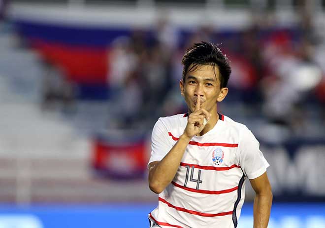 Keo Sokpheng - ngôi sao sáng nhất U22 Campuchia ở SEA Games 30 là người gốc Việt