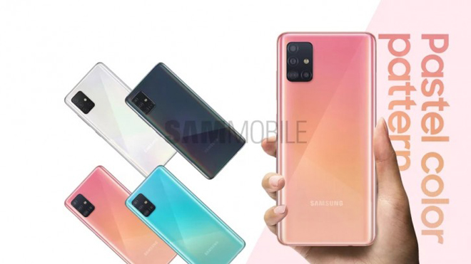 4 phiên bản màu của Galaxy A51.