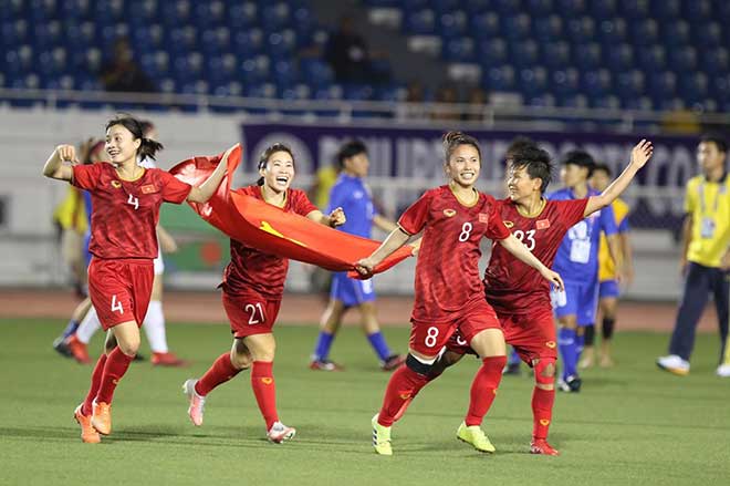 ĐT nữ Việt Nam thắng Thái Lan nghẹt thở: Nghẹn ngào đăng quang SEA Games 30 - 10