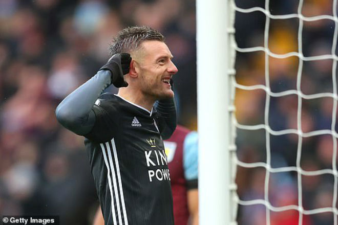 Vardy chói sáng giúp Leicester đè bẹp Aston Villa