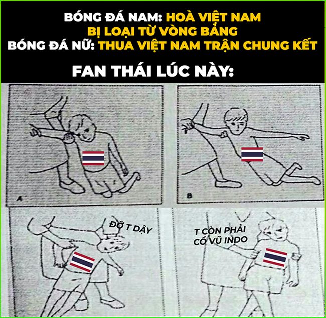 Fan Thái Lan không gượng dậy nổi khi ĐT nữ thua ĐT nữ Việt Nam.