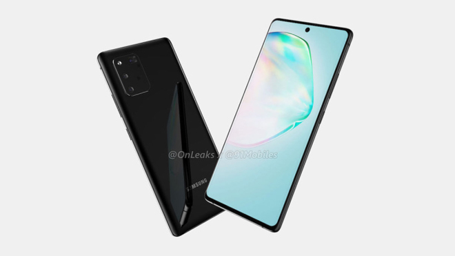 Ảnh concept trước đó của Galaxy Note 10 Lite.