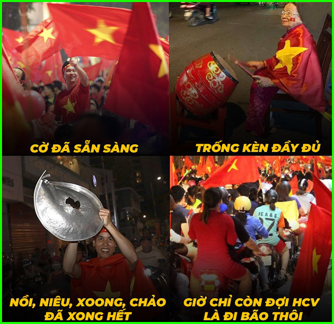 Người dân Việt Nam sẵn sàng đi bão đón HCV SEA Games 30.