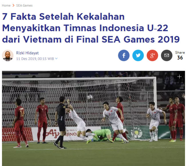 U22 Việt Nam được tờ Bola (Indonesia) ca ngợi vô địch SEA Games 30 hoàn toàn xứng đáng