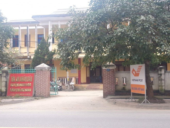 Trụ sở TAND huyện Minh Hóa - nơi ông Xướng và bà C. quan hệ tình dục và bị lộ clip "nóng"