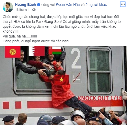 Hoàng Bách gọi HLV Park Hang Seo là "Park-Đang-Son"