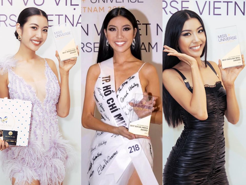 Thúy Vân đạt được nhiều giải thưởng phụ trong cuộc thi Miss Universe Việt Nam 2019.