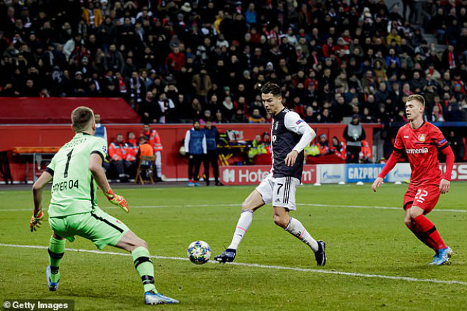 Ronaldo mở tỷ số cho Juve khi làm khách của Leverkusen
