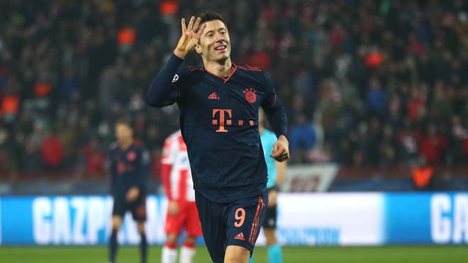 Lewandowski đang dẫn đầu danh sách Vua phá lưới