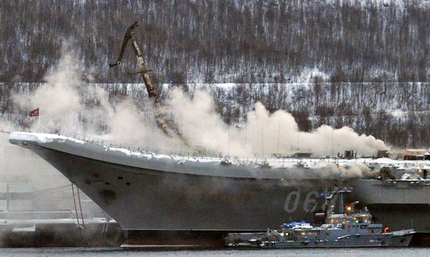 Tàu sân bay Đô đốc Kuznetsov của Nga lại gặp sự cố.