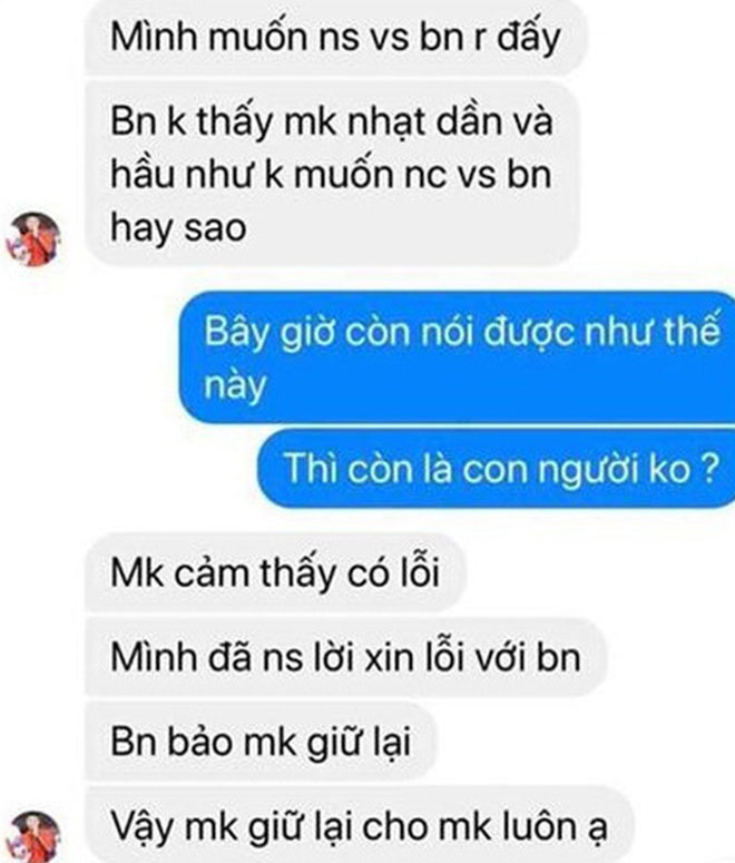 Đoạn tin nhắn mà người yêu cũ tố cáo Văn Toản “bắt cá hai tay”