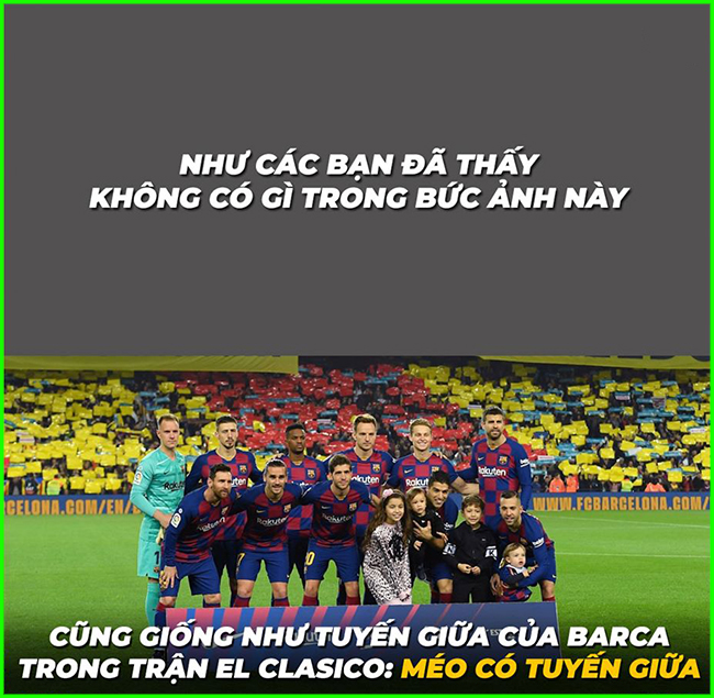 Những gì người hâm mộ thấy ở đội hình Barca trong trận siêu kinh điển.