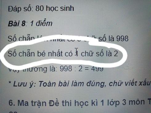 Bài toán tiểu học 'số chẵn nhỏ nhất là số 0 hay số 2' gây tranh cãi