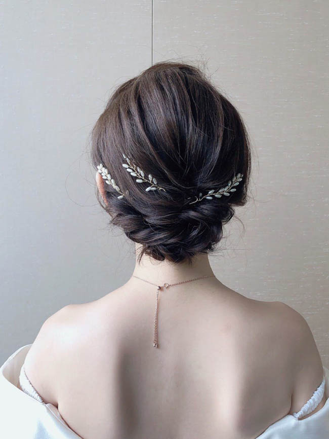11 kiểu tóc Hàn Quốc cực đẹp cho cô dâu xinh ngất ngây như nàng thơ - 1