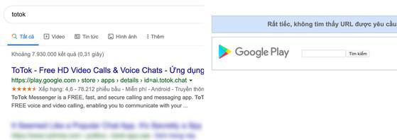 ToTok hiện đã bị gỡ bỏ khỏi Google Play và App Store. Ảnh: TIỂU MINH