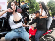 Đời sống Showbiz - Người mẫu Ngọc Phụng tái xuất &quot;Đại hội Motor miền Tây&quot; gây tranh cãi