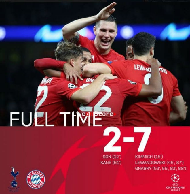 Bayern "hủy diệt" Tottenham&nbsp; trên sân khách