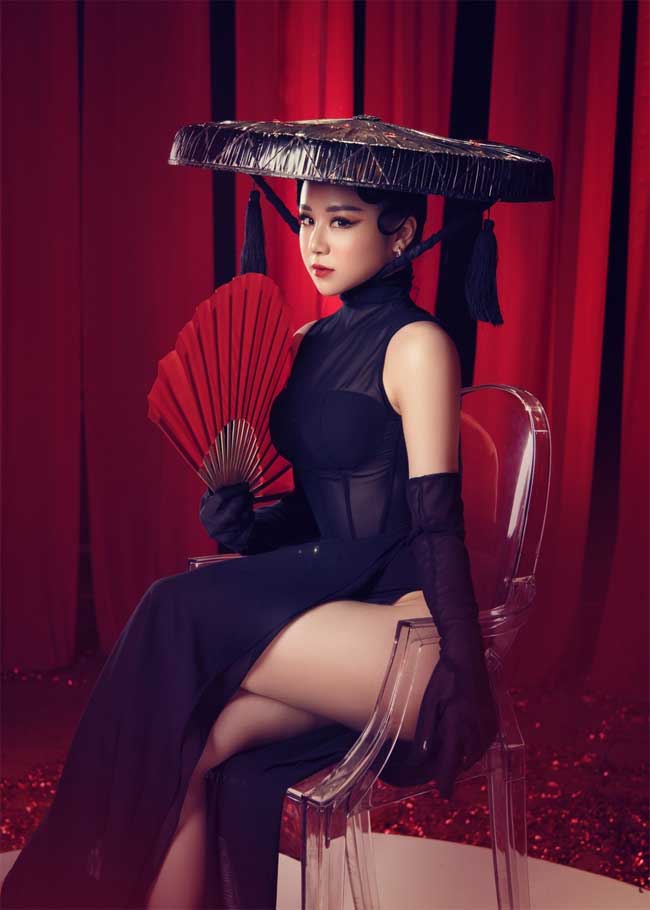 "Hot girl ngủ gật" Nhã Tiên trở thành cái tên gây ồn ào cuối năm 2019 khi dư luận chỉ trích cô biến tấu gợi dục áo dài.