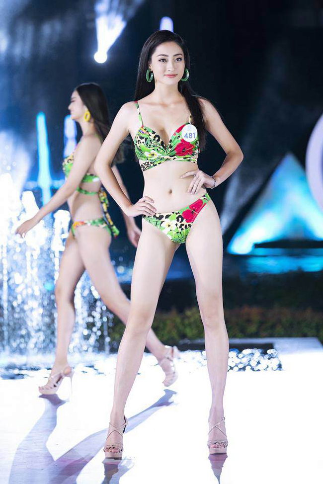 Hoa hậu Lương Thùy Linh có đôi chân dài tới 1,22 m trong tổng chiều cao 1,78 m.
