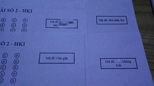 Bạn bên cạnh hỏi mã đề, ai dám trả lời mà&nbsp; "Gâu gâu chứ".