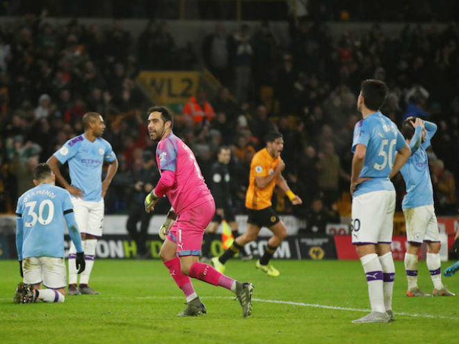 Man City thua thảm 2-3 trước Wolves ở vòng đấu gần nhất tại giải Ngoại hạng Anh cách đây 2 ngày