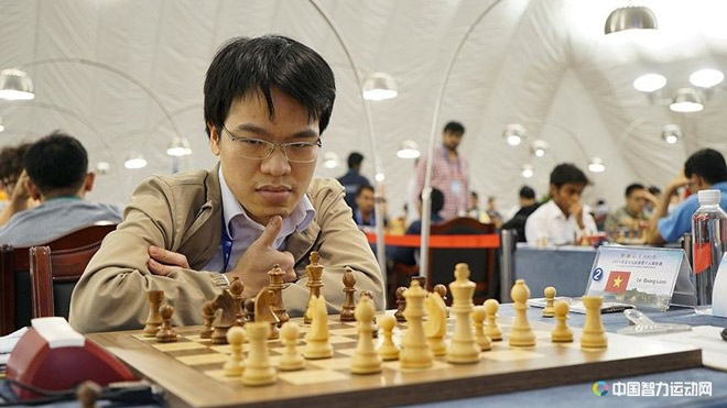 Lê Quang Liêm có ván thắng rất nhanh ở giải vô địch cờ chớp thế giới