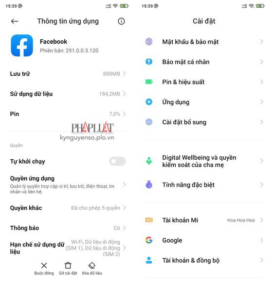 Xóa cache và xóa data Facebook sau thời một thời gian dài sử dụng. Ảnh: MINH HOÀNG