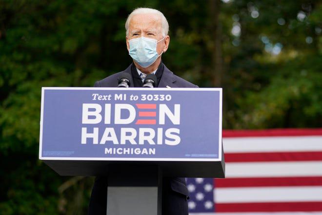 Ông Biden tiếp tục chiến dịch tranh cử tại bang chiến trường Michigan. Ảnh: AP