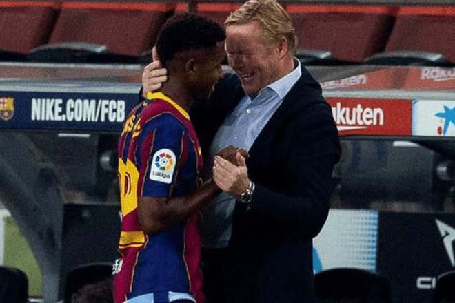 HLV Koeman hứa hẹn sẽ tạo điều kiện để Fati phát triển