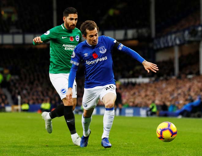 Everton (trước) đang chiếm lợi thế trước Brighton