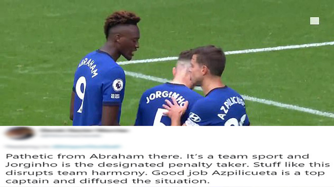 Tammy Abraham nhận nhiều chỉ trích sau tình huống tranh đá phạt đền