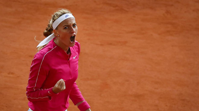 Petra Kvitova tiến vào tứ kết Roland Garros năm nay