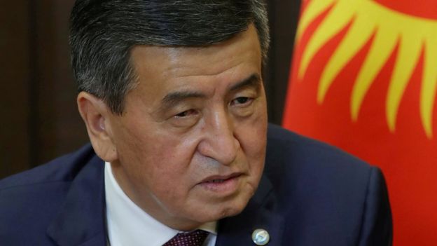 Tổng thống Kyrgyzstan, Sooronbai Jeenbekov. Ảnh: Reuters