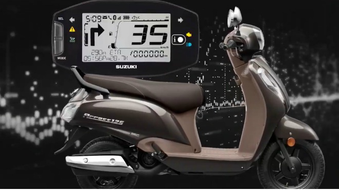 Suzuki Access 125 mới có kết nối Bluetooth.